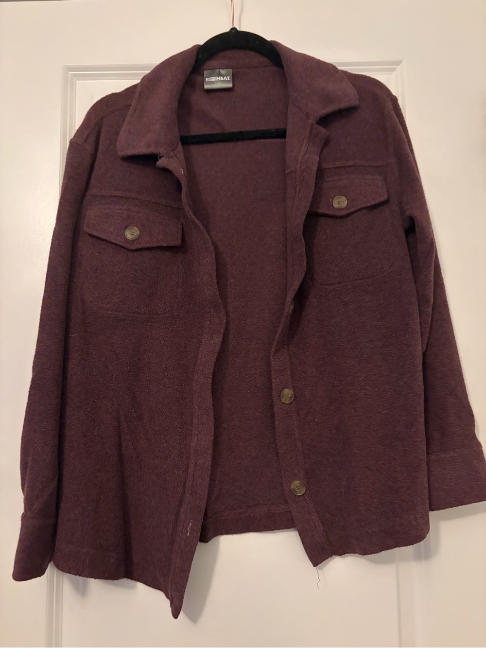 32 Degrees Mauve Button-Front Utility Jacket